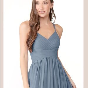 Elegant Blue Sleeveless Dress